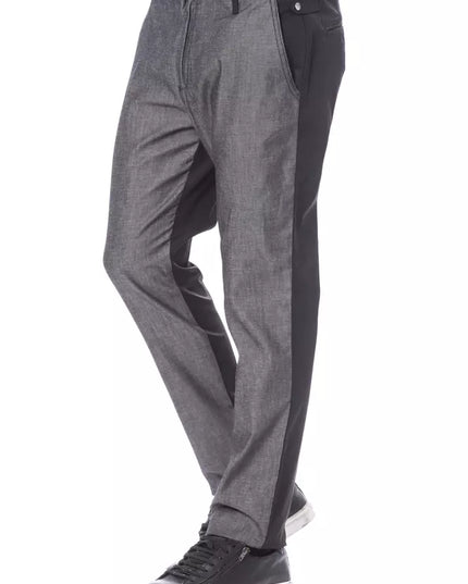 Verri Black Cotton Men Pant
