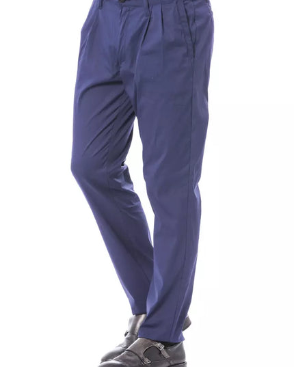 Verri Blue Cotton Men's Chino Pant
