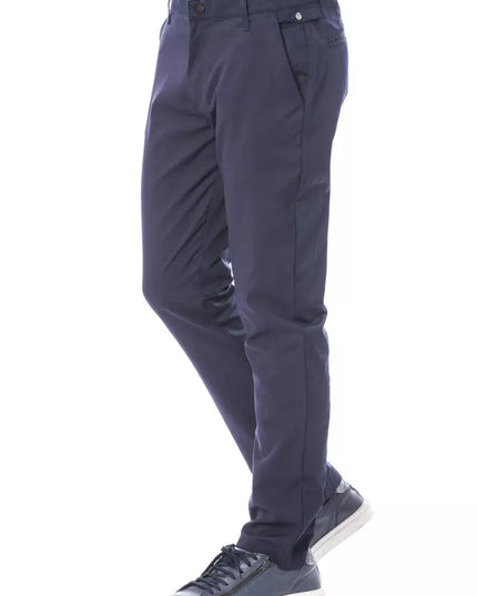 Verri Blue Polyester Men Pant