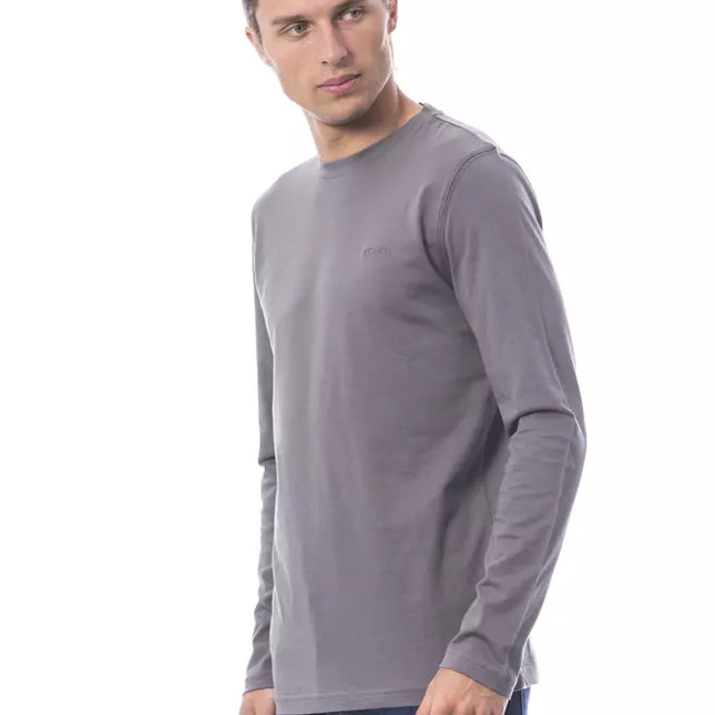 Verri Gray Cotton Men T-Shirt