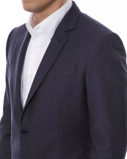 Verri Blue Wool Men Blazer