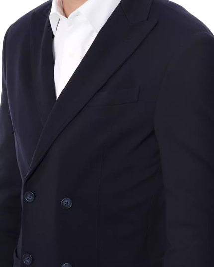 Verri Blue Viscose Men Blazer