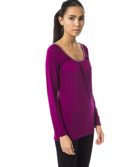 BYBLOS Purple Viscose Women Top