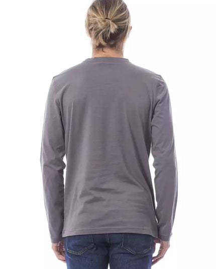 Verri Gray Cotton Men T-Shirt