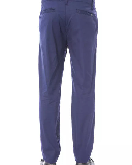 Verri Blue Cotton Men's Chino Pant