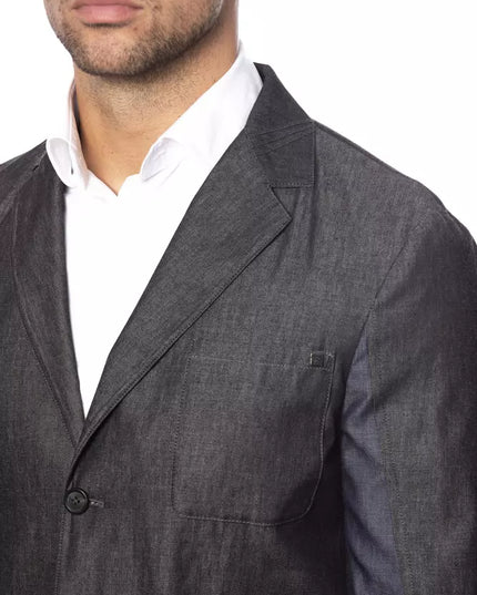 Verri Gray Cotton Men's Blazer