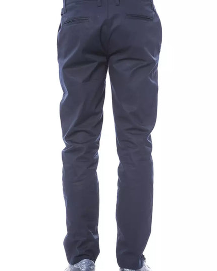 Verri Blue Polyester Men Pant