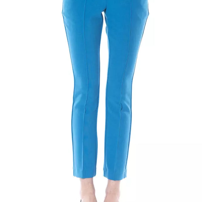 BYBLOS Light Blue Polyester Women Pants