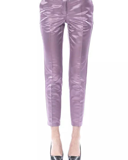 BYBLOS Purple Cotton Women's Pant