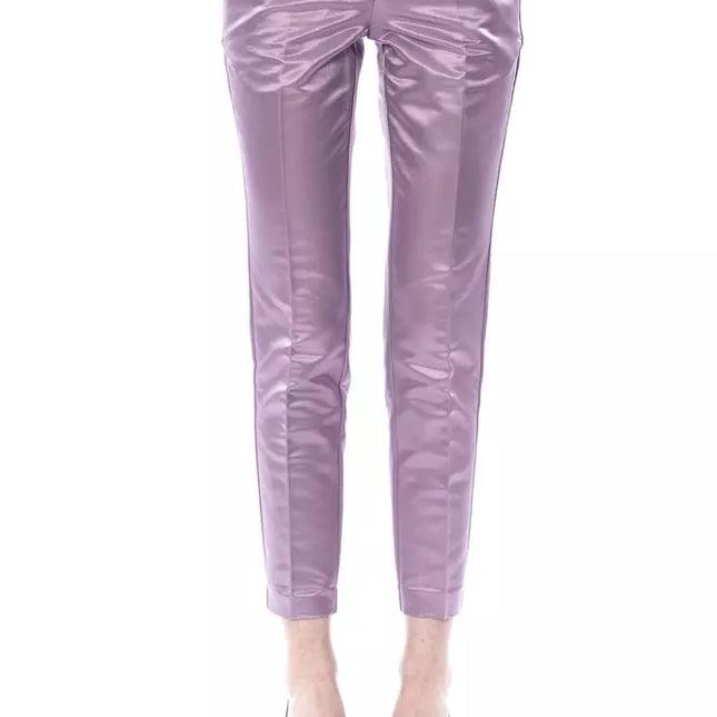 BYBLOS Purple Cotton Women's Pant