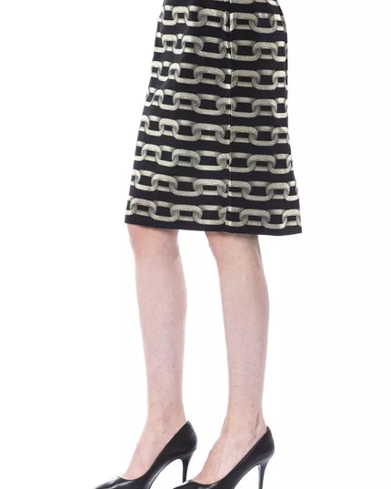 BYBLOS Black Viscose Women Skirt