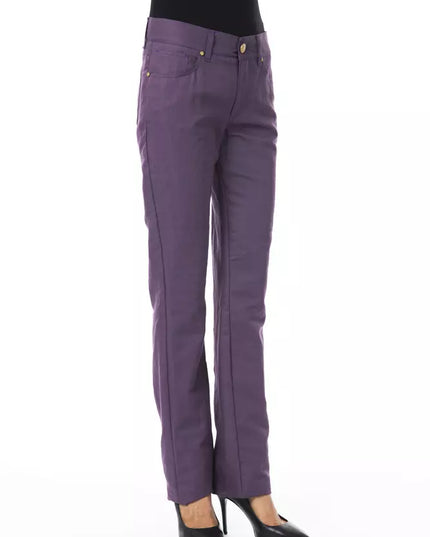 BYBLOS Purple Cotton Women Pant