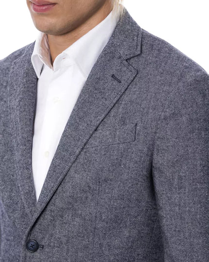 Verri Blue Polyester Blazer