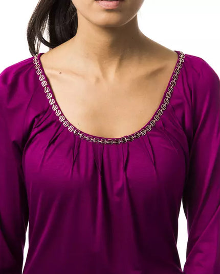 BYBLOS Purple Viscose Women Top