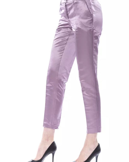 BYBLOS Purple Cotton Women's Pant