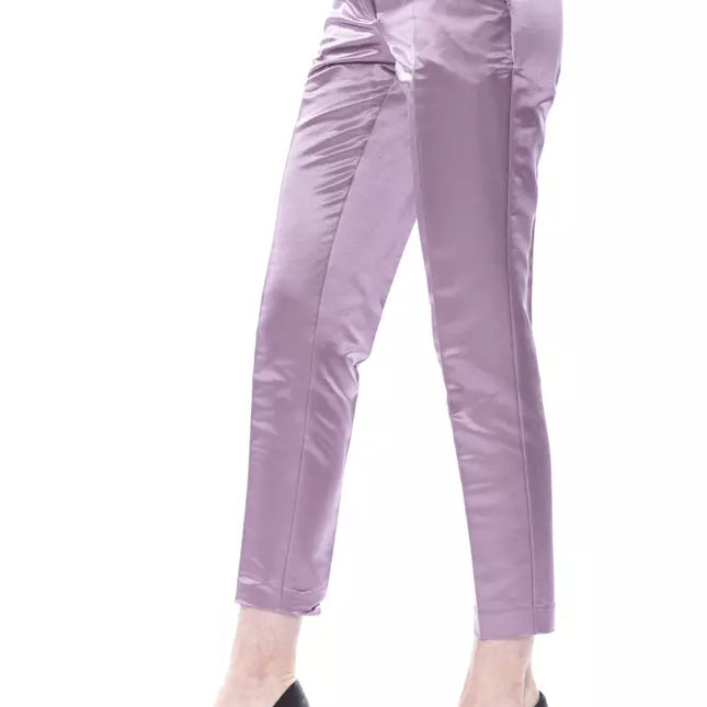 BYBLOS Purple Cotton Women's Pant