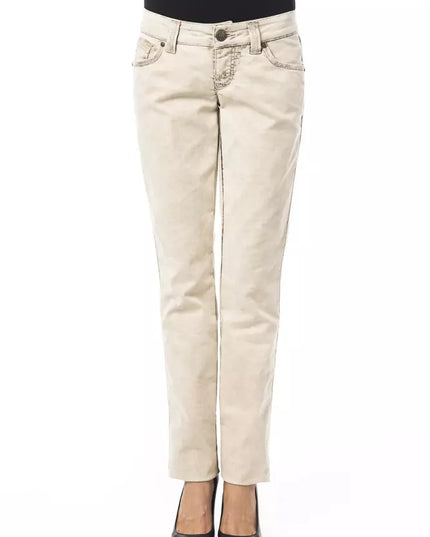 BYBLOS Beige Cotton Women Jeans