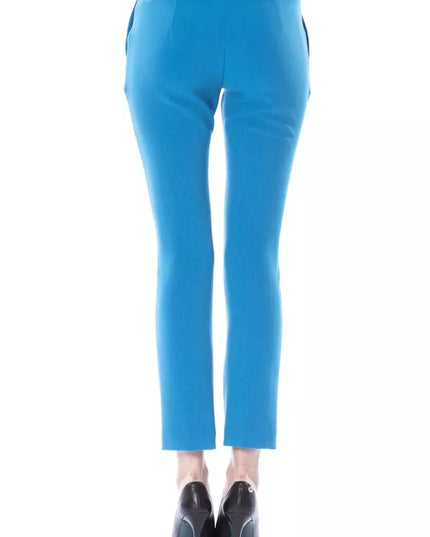 BYBLOS Light Blue Polyester Women Pants