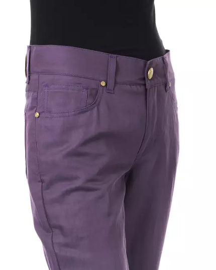BYBLOS Purple Cotton Women Pant