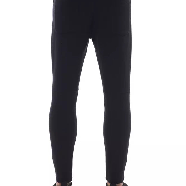 Nicolo Tonetto Black Viscose Men Pant