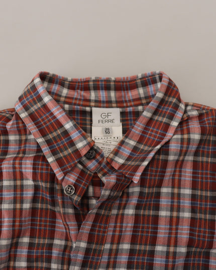 GF Ferre Multicolor Checkered Cotton Long Sleeves Casual Shirt