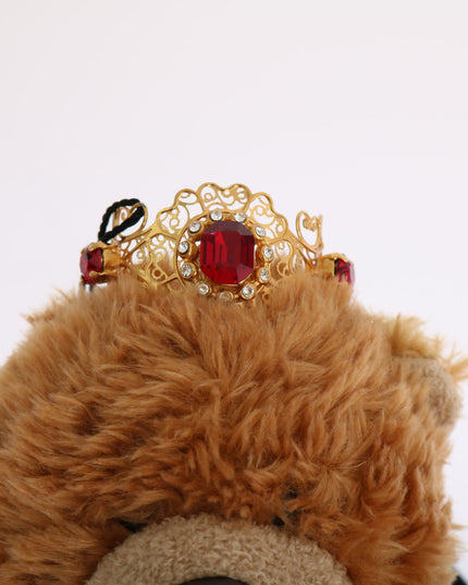 Dolce & Gabbana Teddy Bear Gold Crystal  Crown Tiara Diadem Hair Band