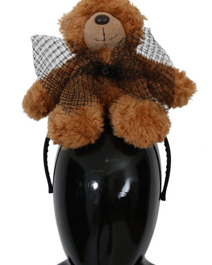 Dolce & Gabbana Teddy Bear Gold Crystal  Crown Tiara Diadem Hair Band