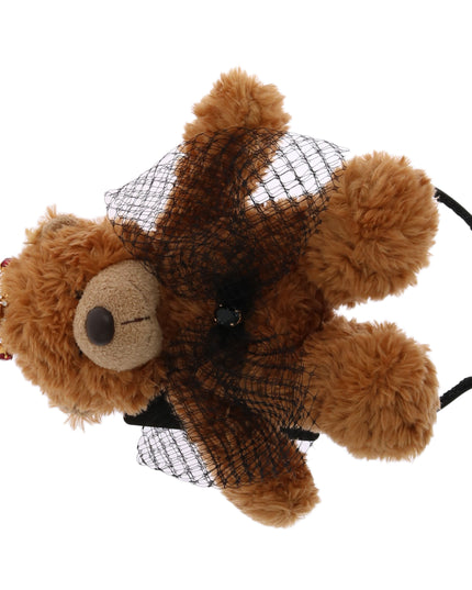 Dolce & Gabbana Teddy Bear Gold Crystal  Crown Tiara Diadem Hair Band