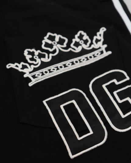 Dolce & Gabbana Black Cotton DG Crown Men Denim Jeans