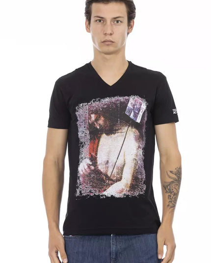 Trussardi Action Black Cotton Men T-Shirt