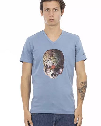 Trussardi Action Light Blue Cotton Men T-Shirt