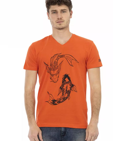 Trussardi Action Red Cotton Men T-Shirt