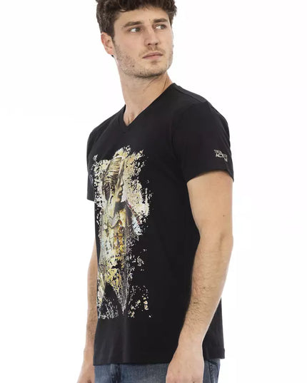 Trussardi Action Black Cotton Men T-Shirt