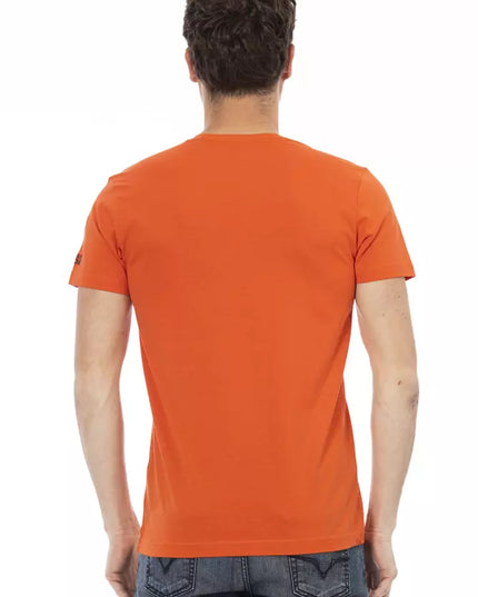 Trussardi Action Red Cotton Men T-Shirt