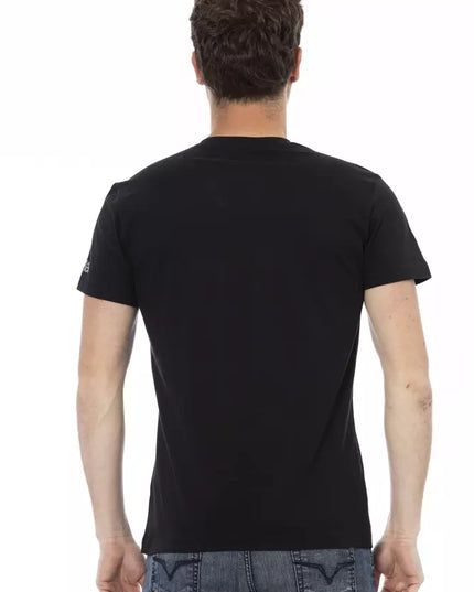 Trussardi Action Black Cotton Men T-Shirt