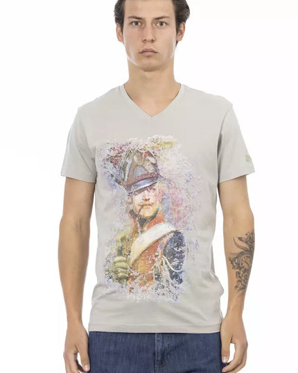 Trussardi Action Gray Cotton Men T-Shirt
