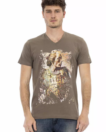 Trussardi Action Brown Cotton Men T-Shirt