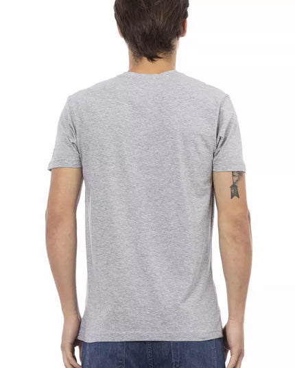 Trussardi Action Gray Cotton Men T-Shirt
