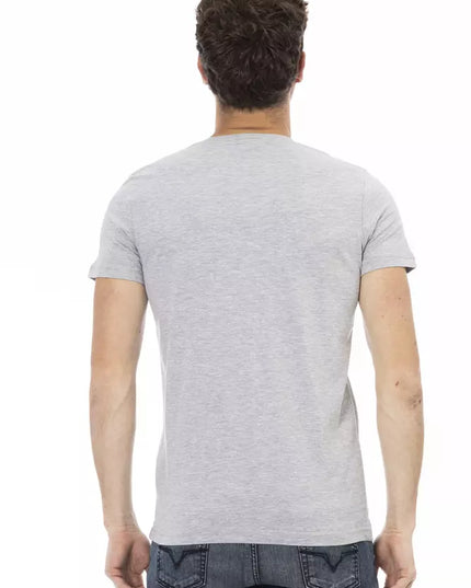 Trussardi Action Gray Cotton Men T-Shirt