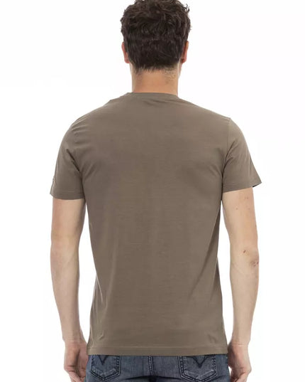 Trussardi Action Brown Cotton Men T-Shirt