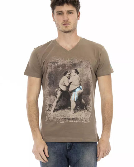 Trussardi Action Brown Cotton Men's T-Shirt