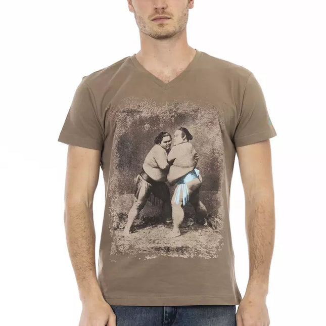 Trussardi Action Brown Cotton Men's T-Shirt
