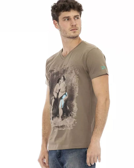 Trussardi Action Brown Cotton Men's T-Shirt