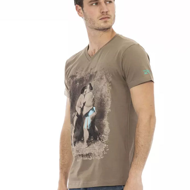 Trussardi Action Brown Cotton Men's T-Shirt