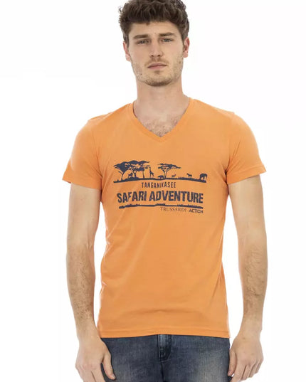 Trussardi Action Orange Cotton Men's T-Shirt