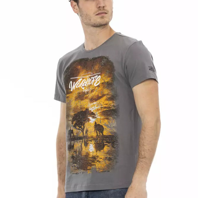 Trussardi Action Gray Cotton Men's T-Shirt
