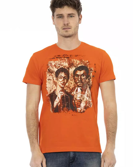 Trussardi Action Orange Cotton Men T-Shirt