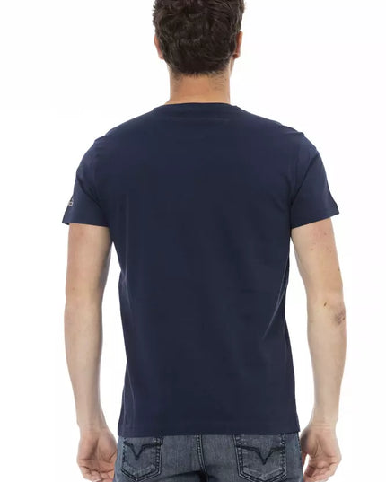 Trussardi Action Blue Cotton Men T-Shirt