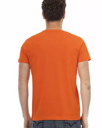 Trussardi Action Orange Cotton Men T-Shirt