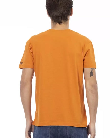 Trussardi Action Orange Cotton Men T-Shirt